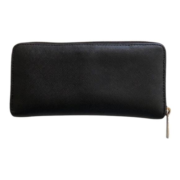 Michael Kors Classic Chic Black Saffiano Leather Zip Wallet Gold Hardware - Picture 15 of 15